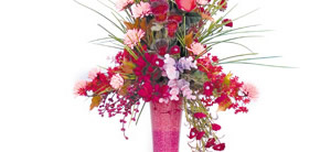 Tall glass arrangements